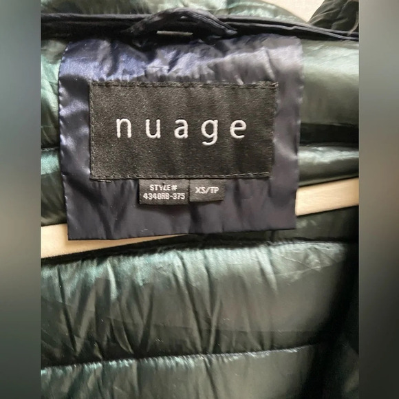 Nuage puffy hooded down trench zip up jacket Sz Xs - Picture 5 of 12
